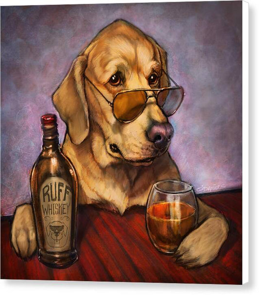 Ruff Whiskey - Canvas Print